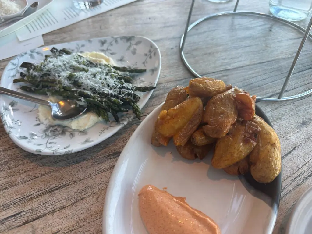 Asparagus and roasted potatoes at Margot in Culver City.